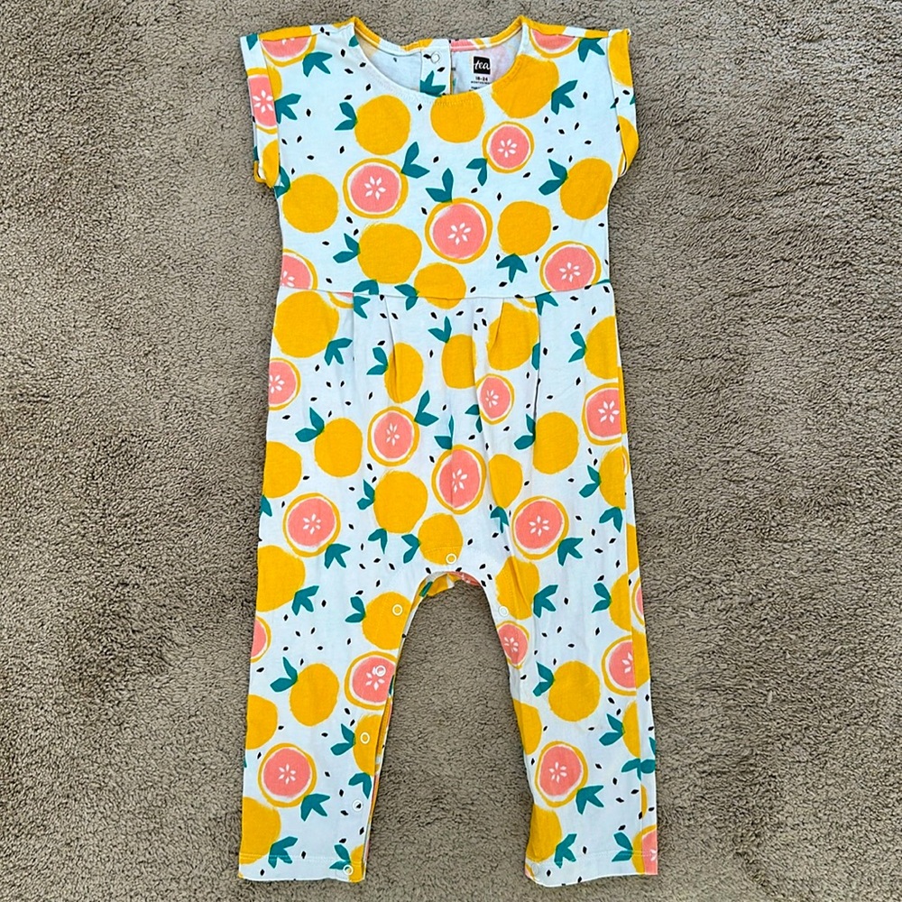 Tea Collection Short sleeved romper. 18-24mos